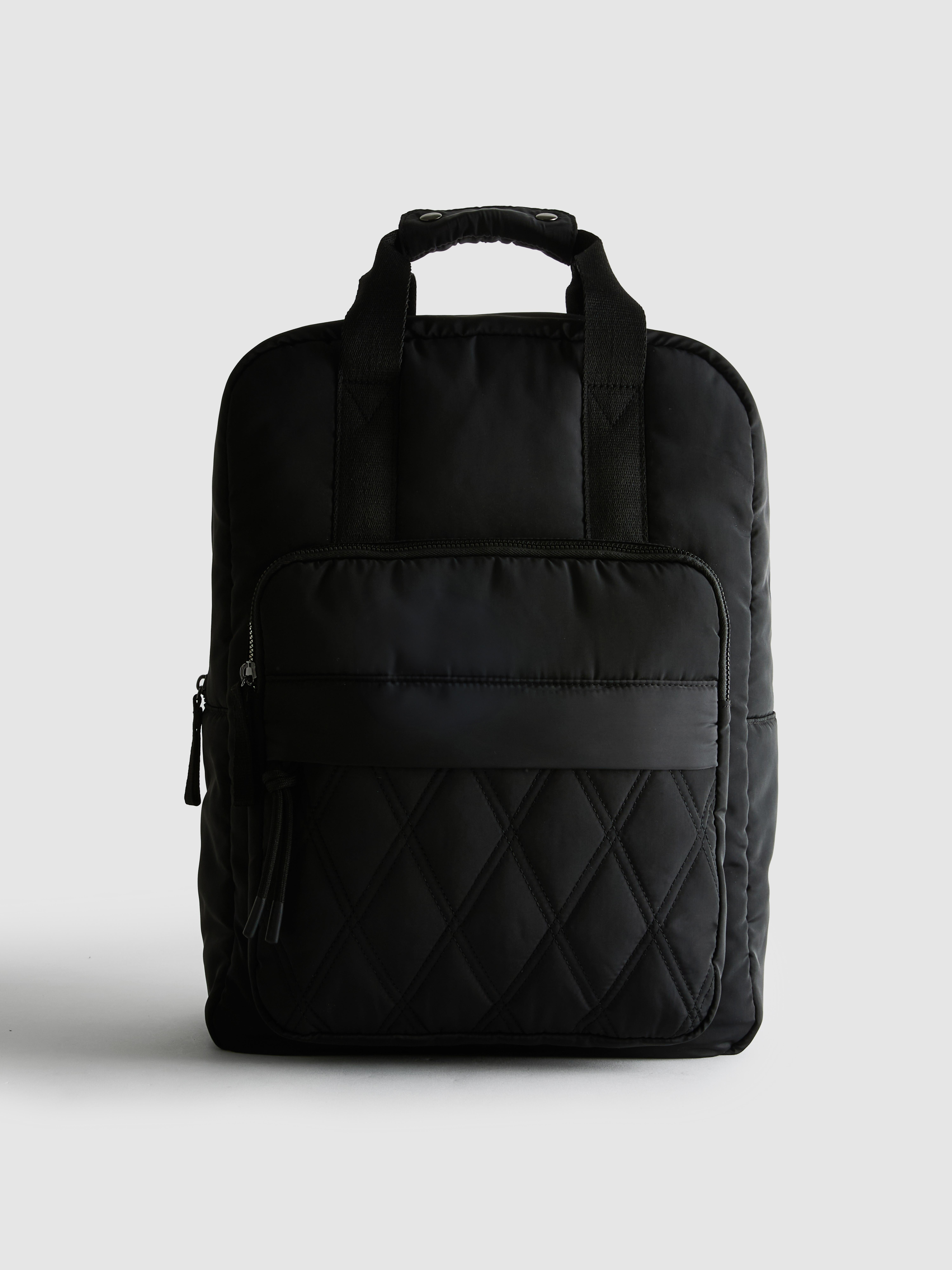 Quilted Active Backpack — Black