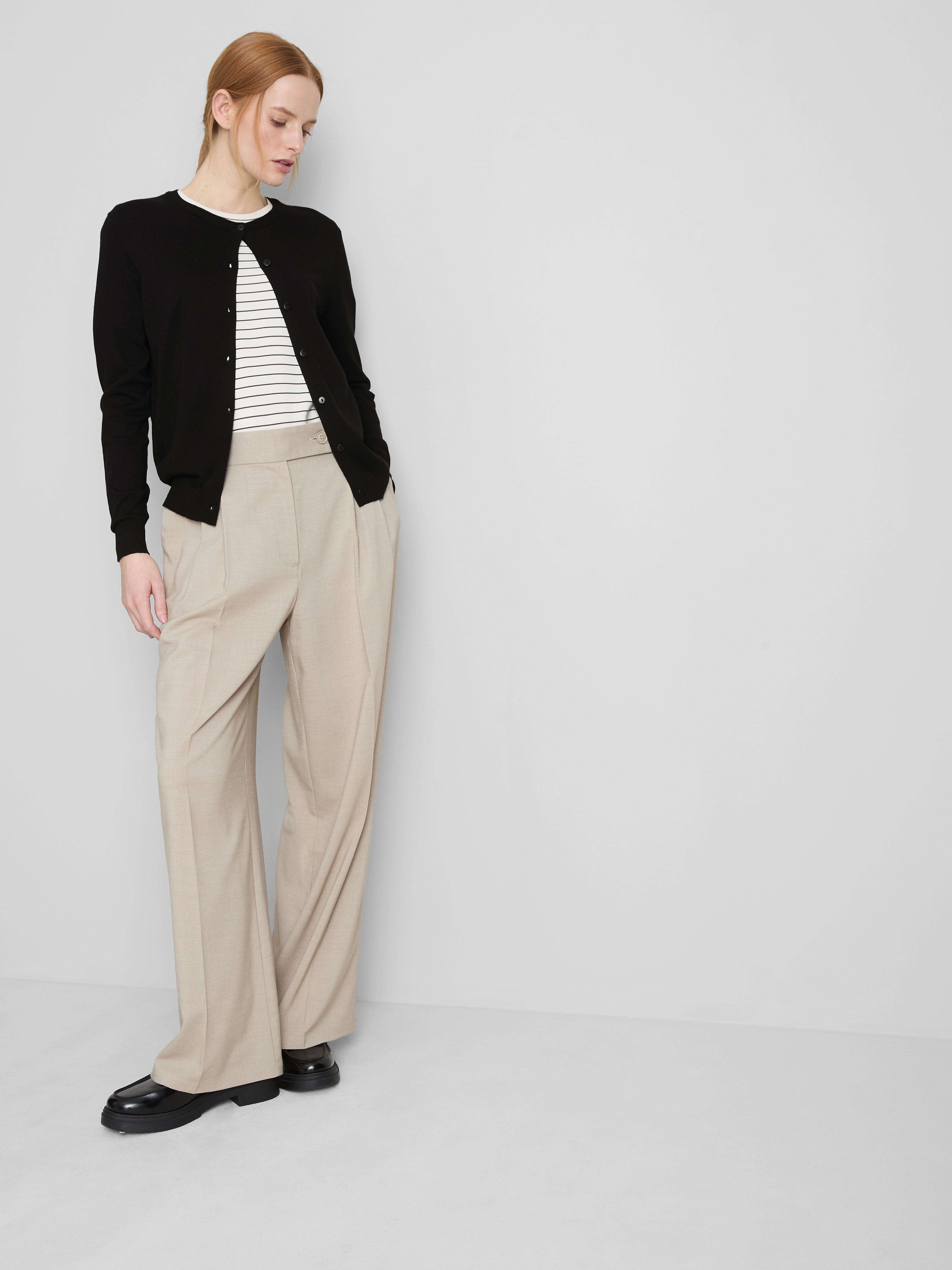 Essential Crew Neck Cardigan — Black