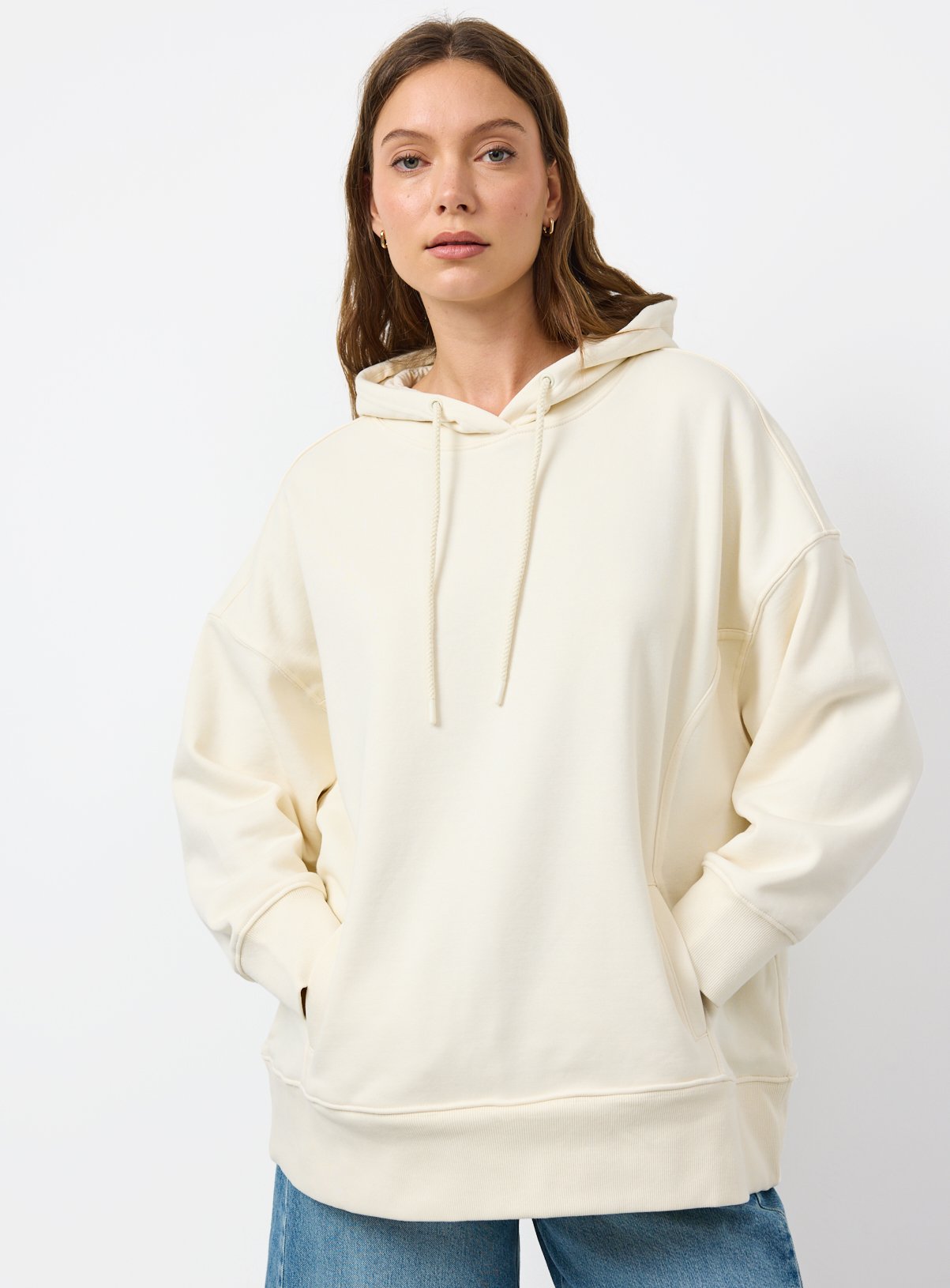 Elevated Oversized Hoodie — Cream