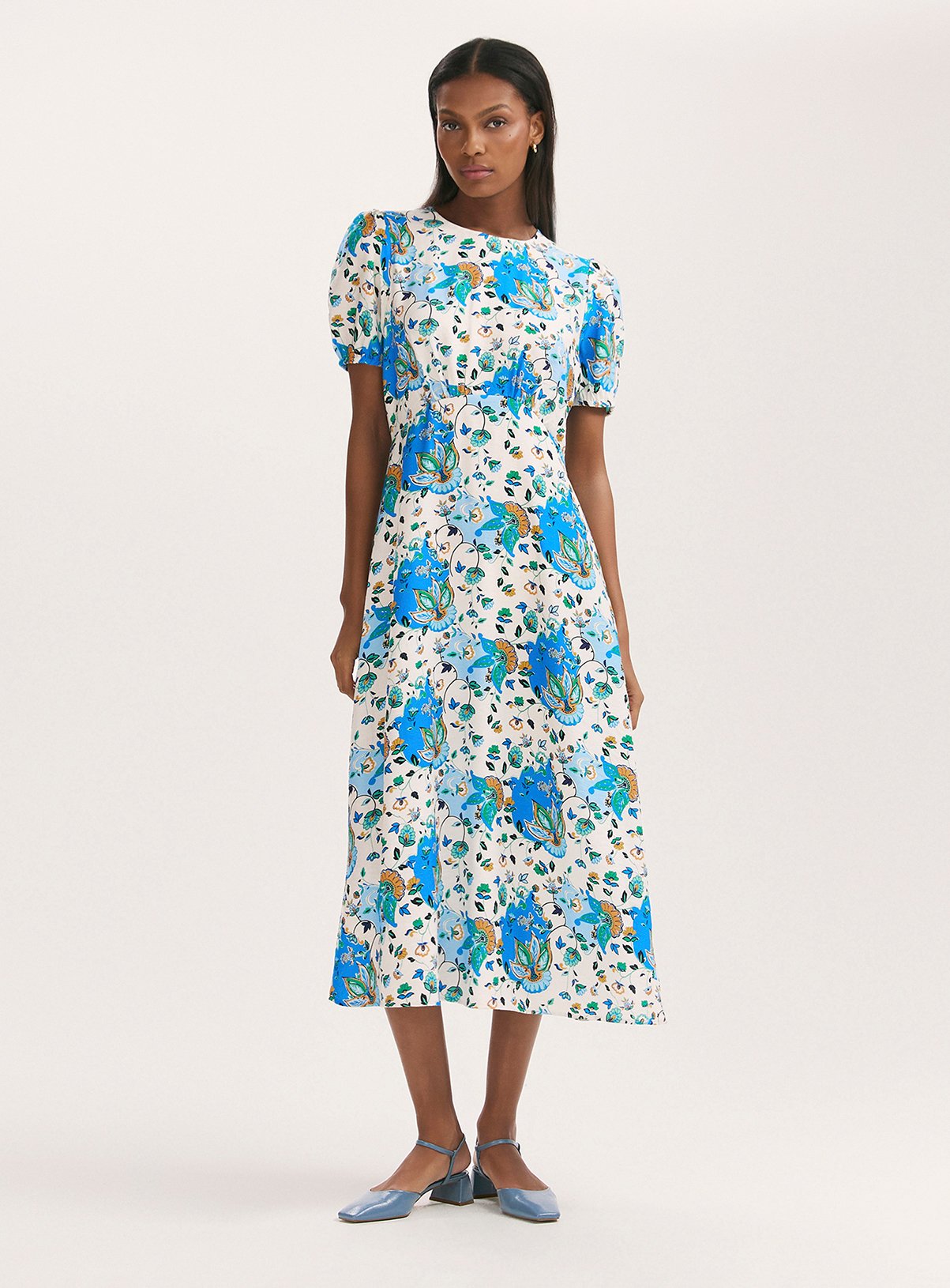 FINERY Lili Dress Blue Floral 8