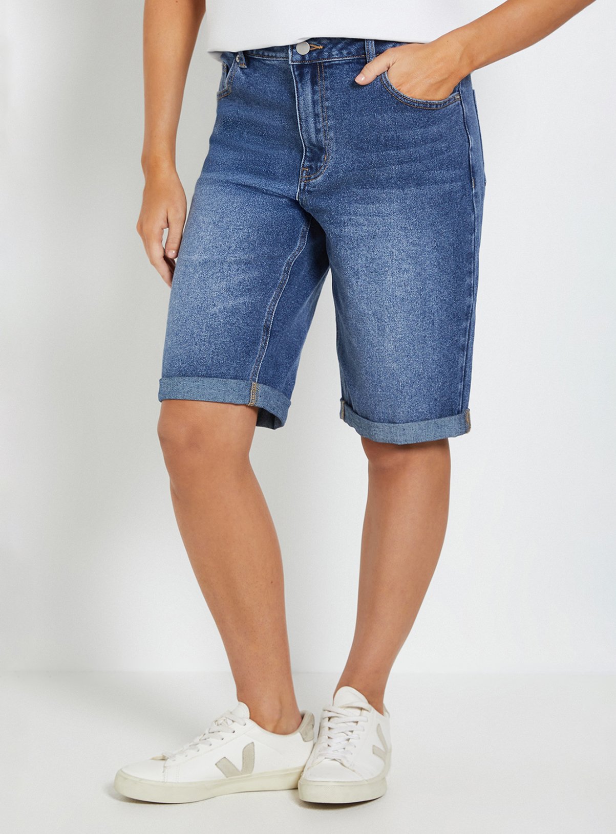 DOROTHY PERKINS Turn Up Denim Short 12